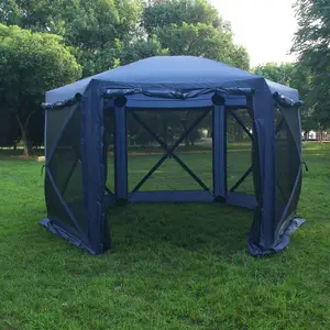 גדול משפחה נטו אוהל מתקפל משושה נייד קופץ קמפינג ביתן חיצוני כילה אוהל