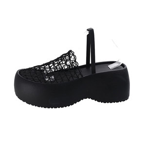 Tongs d'Été pour Femme Nouveau Style à Bout Ouvert, Mules Respirantes en Maille Ajourée avec Semelle Épaisse Style Romain - Product Image 5