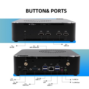 Hystou Business Mini PC Intel I7-10750H ample mémoire et stockage 4K <span class=keywords><strong>HDMI</strong></span> VGA M.2 2280 M KEY PCIE3.0 PC de bureau à domicile - Product Image 2