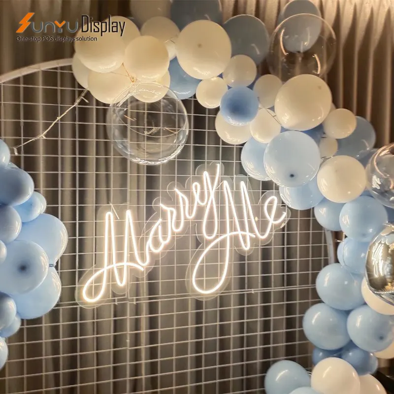 Sunyu Sinal de néon LED acrílico de alta qualidade para casamento feliz aniversário personalizado preço de fábrica