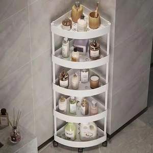 Salle de bain Coin <span class=keywords><strong>Angle</strong></span> Droit Triangle Multi-niveaux Rack Nourriture Snack Livre Étagère de Rangement dans la <span class=keywords><strong>Cuisine</strong></span> Salon Chambre - Product Image 1