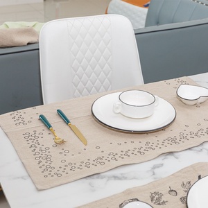 New Restaurant Hotel Event Printed <b>Linen</b> <b>Table</b> <b>Cloth</b> Placemat Napkins Foldable Wedding Party - Product Image 6