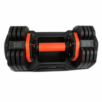 Ensemble d'haltères réglables 25 lb (5-25 lb) avec réglage rapide par cadran, poignée recouverte de TPE, en acier au carbone pour la maison et la salle de sport, vente en gros