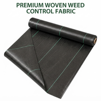 Toile de paillage noire en PP tissé pour l'agriculture et le jardinage, barrière anti-mauvaises herbes en rouleau, stabilisée aux UV, durable