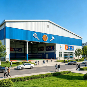 Structure en acier robuste pour salle de sport, fabricant de terrains de basketball, cadre de bâtiment modulaire résistant à la corrosion - Product Image 1
