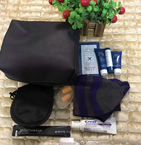 Set regalo borsa <span class=keywords><strong>con</strong></span> maschera per gli <span class=keywords><strong>occhi</strong></span> calzini kit da viaggio dentale per hotel di lusso promozionale compagnia aerea Set Kit borsa per la prima business class - Product Image 1