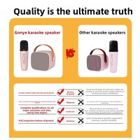 Haut-parleur Karaoké Sans Fil pour Enfants avec Micro Détachable, Alimenté par Batterie 5.3, Machine à Chanter à Domicile, Cadeau Idéal