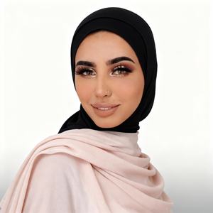 Bufanda de poliéster ligera transpirable de alta calidad Hijab para mujeres musulmanas moda de verano - Product Image 1