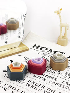 NUEVO Éxito de Ventas, Bloques de Apilamiento de Silicona con Forma de Estrella, Corazón y Flor, Torre de Vasos, Juguetes Educativos Montessori, Bonito Regalo para Niños - Product Image 4