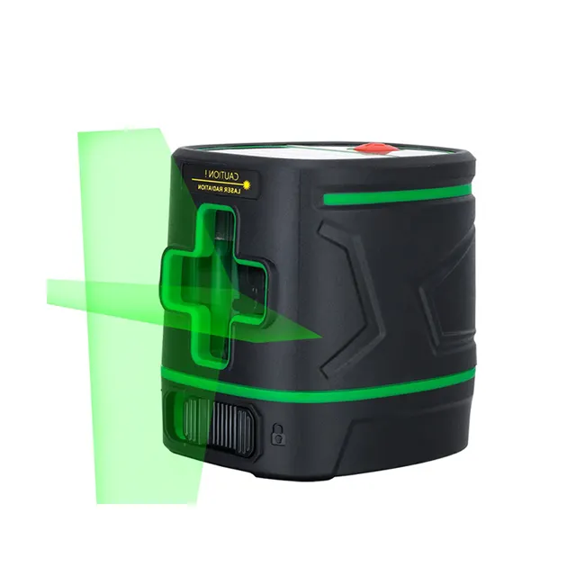 SNDWAY set Laser level IP54, 360 hijau 4D 2-line multifungsi untuk penjualan level laser