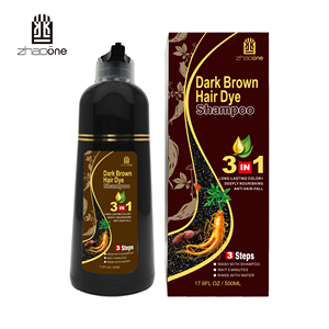 Zhaoone Tinta <span class=keywords><strong>per</strong></span> <span class=keywords><strong>Capelli</strong></span> Semi-Permanente Premium 3-in-1 Marrone Scuro con Oli Naturali ed Erbe, <span class=keywords><strong>Senza</strong></span> <span class=keywords><strong>Ammoniaca</strong></span>, <span class=keywords><strong>per</strong></span> Tutti i Tipi di <span class=keywords><strong>Capelli</strong></span> - Product Image 1