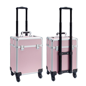 Professionnel 20 pouces Nail Art tatouage <span class=keywords><strong>coiffure</strong></span> beauté maquillage <span class=keywords><strong>valise</strong></span> chariot Portable grande mode diamant bagages <span class=keywords><strong>valise</strong></span> - Product Image 4
