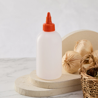 Bouteille à presser pour sauce en LDPE HDPE PP, remplissage à chaud, 8 oz, 12, 16 oz, ronde, 250 ml, ketchup, sauce salade, bouchon à bec verseur