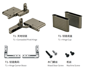 Zinc Air Hinge 42x58mm 25kg Closet Big Door Kitchen Hardware Hydraulic Bathroom Concealed Bld-ah01 180 Degree Opening Full - Product Image 5