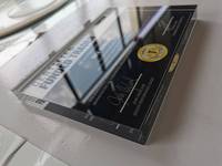 Support de plaque en acrylique, bloc en acrylique transparent solide