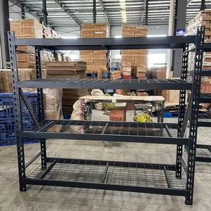 Estantería de Almacenamiento para Garaje, Resistente a la Corrosión, Ajustable, Fácil de Montar, de 4 Niveles, Color Negro, para Herramientas de Jardín - Product Image 1