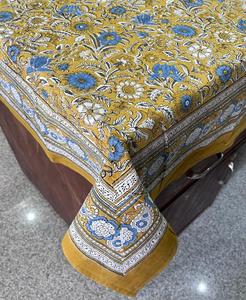 Latest Trending Handmade Beautiful Floral Printed Cotton Hand Block Printed Table Cloth Runner Weddings Parties Outdoor Perfect - Product Image 1