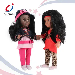 成基流行热卖批发非洲塑料再生玩具女孩儿童黑色娃娃