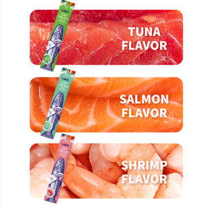 Tiras de Carne para Gatos OEM ODM con Carne Real, Alto Contenido de Proteína 95%, 3 Sabores: Atún, Salmón y Camarón, Premios Diarios Saludables Sin Granos para Gatos - Product Image 4
