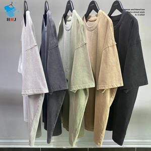 T-shirt da donna con maniche da uomo nuovo marchio di moda gilet pesante con acqua e stampa Batik personalizzabile con Logo allentato vecchio stile - Product Image 6