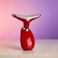 Masseur liftant pour le visage et le cou, appareil de beauté pour le cou, masseur vibrant à photons, masseur facial pour le soin de la peau, appareil liftant pour le visage