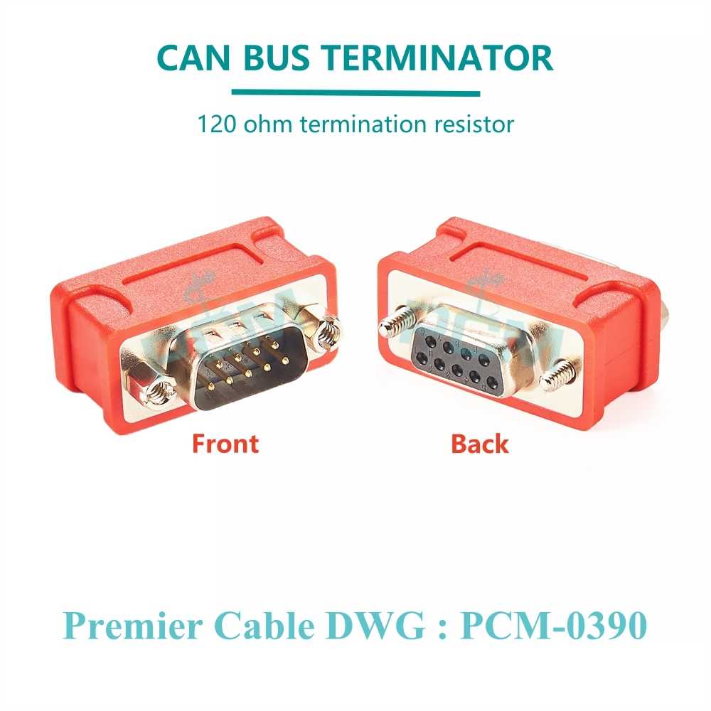 Adaptadores DB9pin Para CAN Bus - Pack De 2, 120 Ohm, Macho/Hembra, Para Diagnóstico Automoción