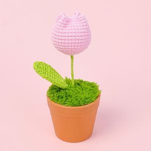 Macetas de Flores Tejidas a Crochet Hechas a Mano Creativas 2024 para Graduación, Decoración Floral, Regalo para Amigos - Product Image 2