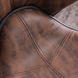 Weathered Upholstery Airlift Adjustable Swivel Barstool with Chrome Base, Set of 2, Brown - Product Image 6