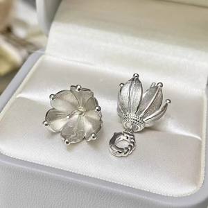 ตัวล็อคจี้เงิน 31134DIY พร้อมฐานเปล่า รุ่นหนา สำหรับสร้อยไข่มุกขนาด 10-13 มม. อุปกรณ์เงินแท้ S925 - Product Image 3