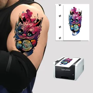 Papiers de transfert pour <span class=keywords><strong>tatouage</strong></span> à l'eau imprimables en jet d'encre laser A4 vierges de la série KeMeng AB, tatouages imperméables imprimés par l'imprimante - Product Image 1