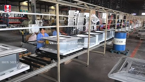 เครื่องปรับอากาศแบบฝังฝ้าเพดานพลาสติก 4 ทิศทาง 60000 บีทียู แบบคาสเซ็ต พร้อมชุดคอยล์พัดลมแบบท่อเดียว ผลิตในประเทศจีน - Product Image 4