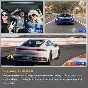 Dashcam 4k <span class=keywords><strong>cam</strong></span>éra avant et arrière 3 en 1 cache intérieur 3 canaux <span class=keywords><strong>cam</strong></span>éra de tableau de bord de voiture universel voitures accessoires <span class=keywords><strong>cam</strong></span>éra Wifi Dash <span class=keywords><strong>Cam</strong></span> - Product Image 2