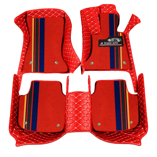 Muchkey High Quality Nappa Leather Full Set Car Carpet Mat Specific Well Fit Luxury Double Layer 5D 7D Car Floor Mats