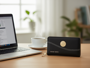 Woner Sison Cartera de un solo compartimento para mujer, tamaño grande, de piel sintética, minimalista, tarjetero - Product Image 2