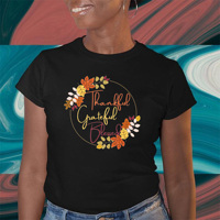 Prêt à imprimer : Motif DTF thermocollant « Remerciant, Grateful, Blessed »