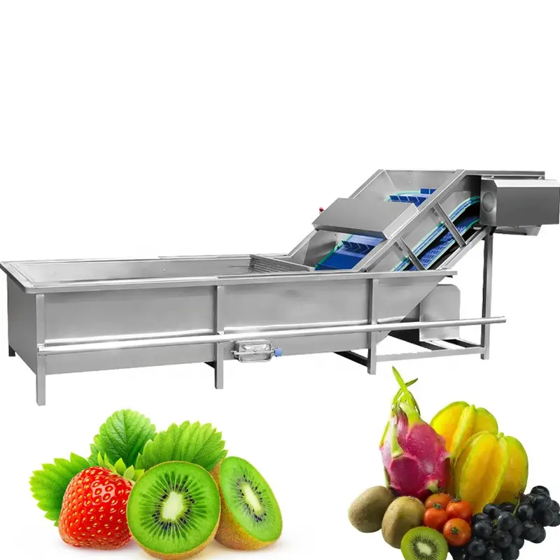 उच्च गुणवत्ता वाले औद्योगिक फल और सब्जी वॉशिंग मशीन फल सब्जियां बबल वॉशिंग प्रसंस्करण लाइन