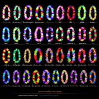Guirlande Hawaïenne Lumineuse Épaisse qui Brille dans le Noir pour Adultes et Enfants - Accessoire de Scène, Fête, Danse, Photographie