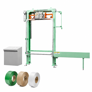 Machine de cerclage à portique multi-matériaux avec dispositif de serrage et de scellage automatique pour l'emballage de bandes en PP, PET et papier - Product Image 3