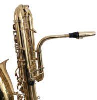 Eastern Music Professional Bb Bass Saxophone Gold Lacquer Full Ribbed Construction Woodwind Instrument