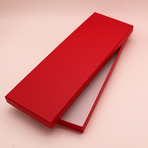 Оптовая продажа: Прямоугольная подарочная коробка из перерабатываемой бумаги с крышкой и основанием, оранжевая, с возможностью индивидуализации, с логотипом, для хранения шелковых платков и галстуков - Product Image 4