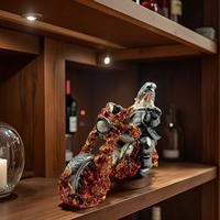Figurine en résine de motard flamboyant cool, décoration d'intérieur sur le thème d'Halloween