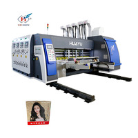 Máquina de fabricación de troquelado de impresión de cajas de cartón de ranurado automático Serie HUAYU