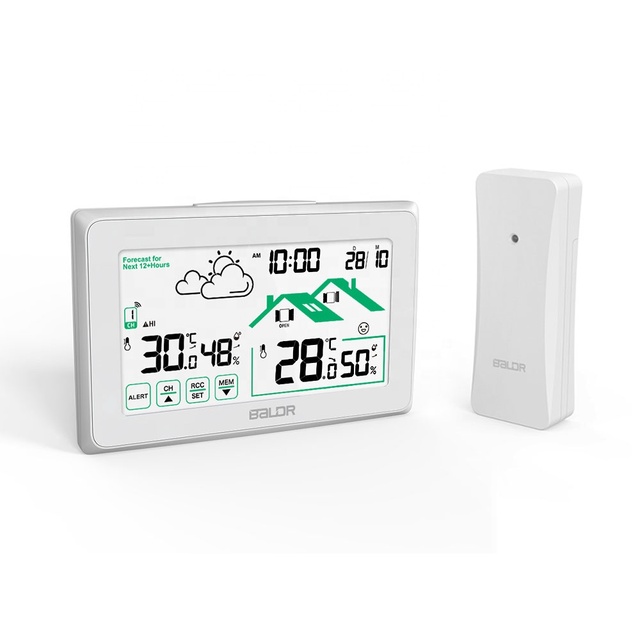 BALDR B0340 Digital Wireless Weather Station Thermometer Hygrometer Personal Weather Forecast Sensor Indoor Outdoor LCD OEM