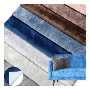 Trang Chủ Deco Hà Lan nhung vải New Shiny Ice Hoa Hiệu ứng Polyester Vải nghiền nát 100 Polyester cho sofa đồ nội thất