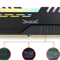 Mémoire RAM DDR5 UDIMM RGB pour jeux, fiable, faible latence, 16 Go, 32 Go, kit 4800 MHz, avec dissipateur thermique en métal