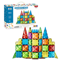 Vente chaude Tuiles Magnétiques Éducatifs Jouets de construction en plastique Blocs de construction en forme de diamant pour les enfants