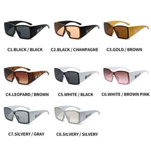 Nouvelles lunettes de soleil tendance Y2K à verres uniques, protection UV400, monture large et carrée, pour femmes - Product Image 6