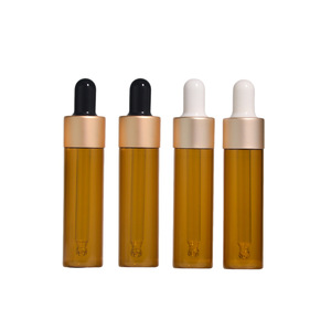 ขวดแก้วสีเหลืองอำพันพร้อมหลอดหยด 5-15 มล. รีไซเคิลได้ พิมพ์โลโก้ตามสั่ง - Product Image 1
