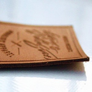 Customized Leather Labels Genuine Leather Khaki Color For <b>Clothing</b> And Apparel <b>Tags</b> - Product Image 3