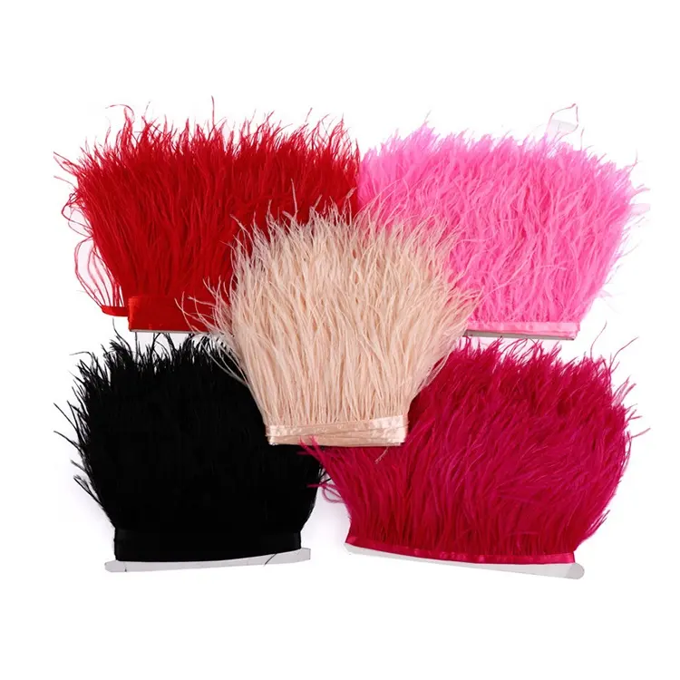Manufacturer Price High Quality Sew On Custom Ostrich Feather Trims For Garment